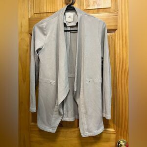 Thread Supply size S light gray microfiberr cardigan